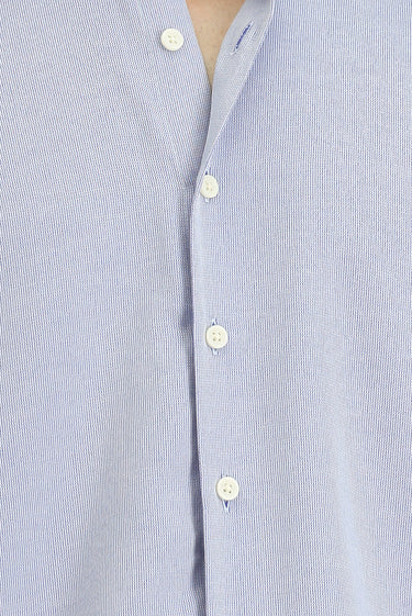 Mavi Uzun Kol Regular Fit Pamuklu Kolay Ütülenebilir Gömlek