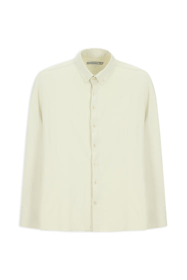  Kırık Beyaz Techno-Line Uzun Kol Regular Fit Likralı Düğmeli Yaka Gömlek