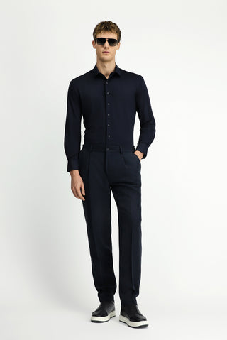  Siyah Techno-Line Uzun Kol Regular Fit Likralı Gömlek