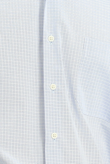 Açık Mavi Uzun Kol Klasik Ekose Pamuk Gömlek