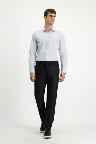  Beyaz Uzun Kol Klasik Ekose Pamuk Gömlek