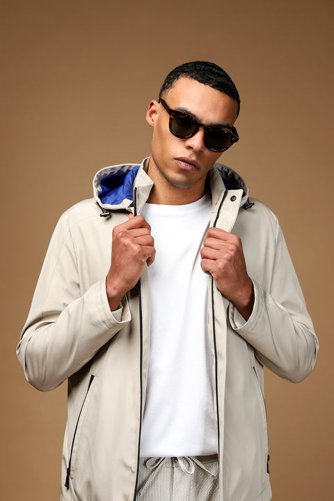 Taş Kapüşonlu Spor Mevsimlik Mont