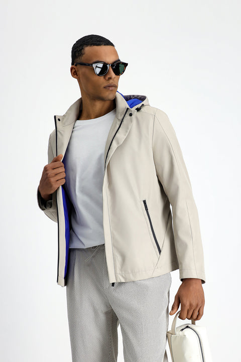 Taş Kapüşonlu Spor Mevsimlik Mont