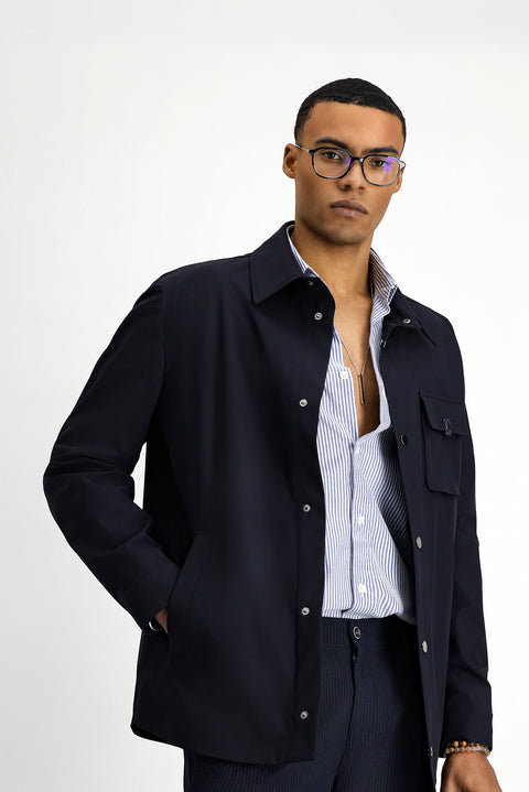 Koyu Lacivert Spor Mevsimlik Mont