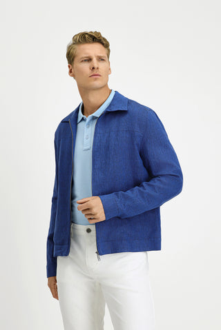  Orta Lacivert Mevsimlik Keten Mont