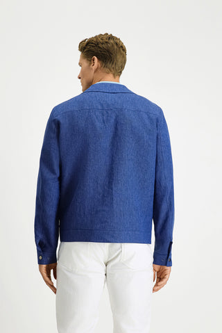  Orta Lacivert Mevsimlik Keten Mont