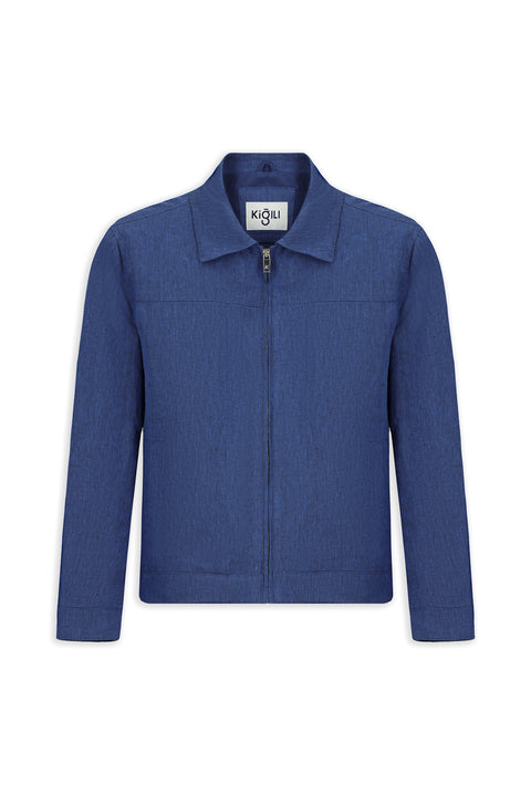 Orta Lacivert Mevsimlik Keten Mont