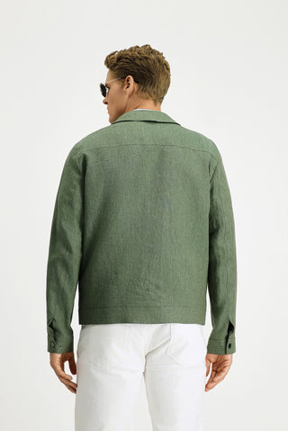  Orta Haki Mevsimlik Keten Mont