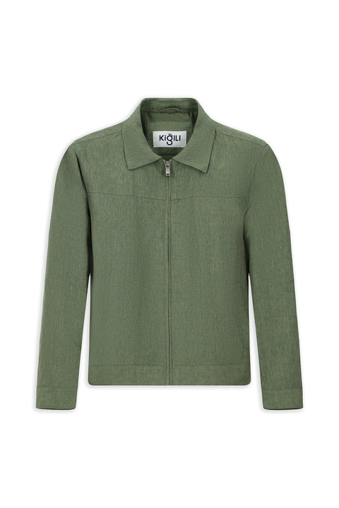 Orta Haki Mevsimlik Keten Mont