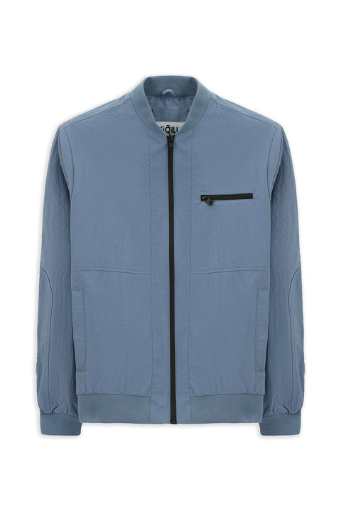 Açık Mavi Mevsimlik Spor Bomber Ceket Mont