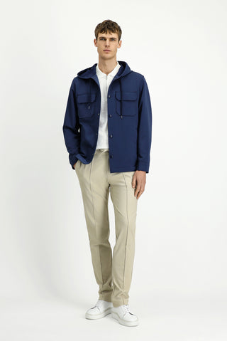  Koyu Lacivert Techno-Line Kapüşonlu Mevsimlik Spor Mont