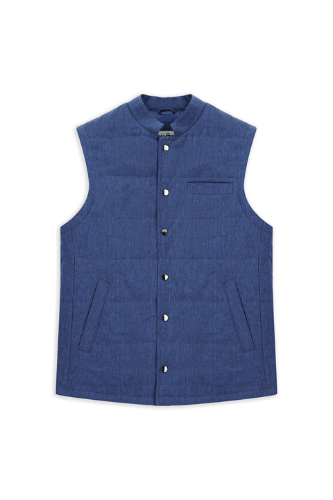 Orta Lacivert Kapitone Spor Keten Yelek