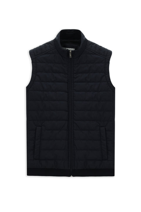 Koyu Lacivert Spor Kapitone Yelek