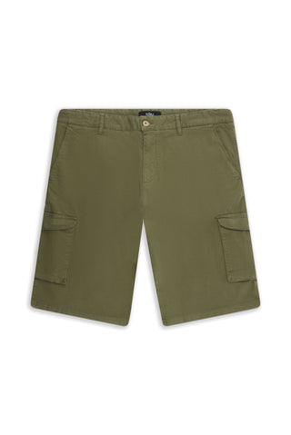  Orta Haki 6 Drop Regular Fit Standart Kesim Kargo Cepli Pamuklu Bermuda ?ort-Ki??l?