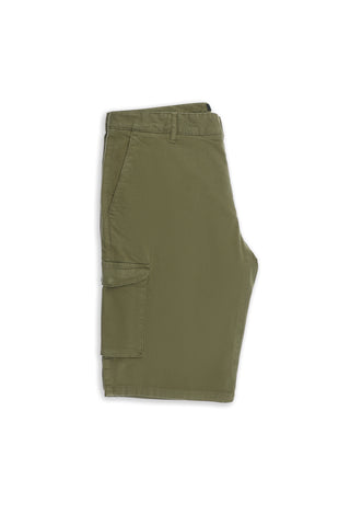  Orta Haki 6 Drop Regular Fit Standart Kesim Kargo Cepli Pamuklu Bermuda ?ort-Ki??l?