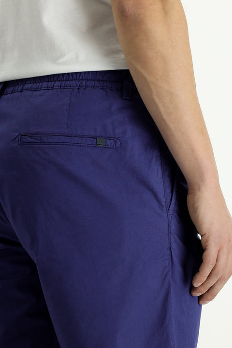 Mavi 6 Drop Regular Fit Standart Kesim Pamuklu Pileli Bermuda Şort