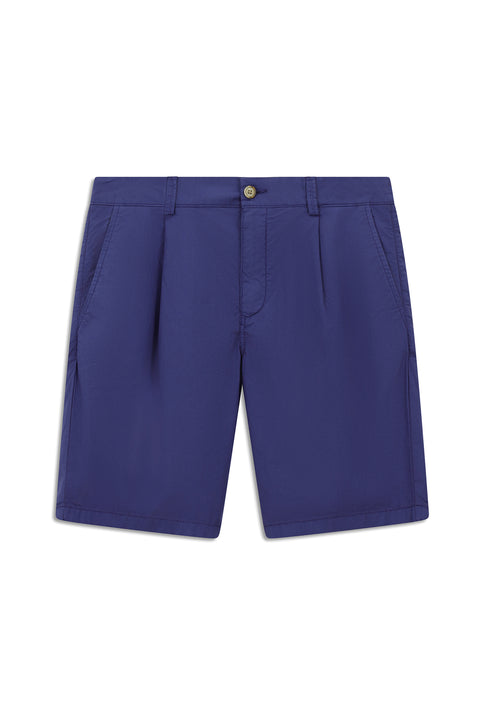 Mavi 6 Drop Regular Fit Standart Kesim Pamuklu Pileli Bermuda Şort