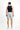 Açık Gri Techno-Line Slim Fit Dar Kesim Likralı Bermuda Şort