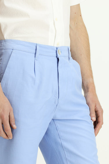 Mavi Relaxed Fit Rahat Kesim Beli Lastikli Pamuklu Bermuda Şort