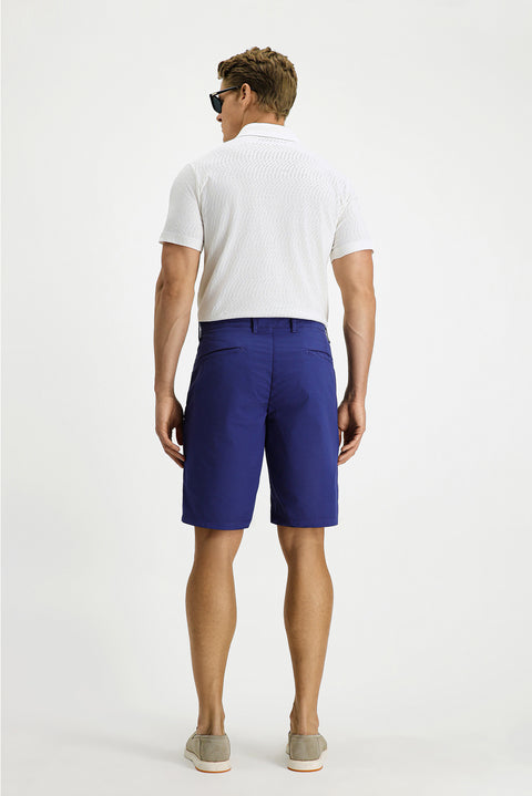 Koyu Lacivert 6 Drop Regular Fit Standart Kesim Pamuklu Bermuda Şort