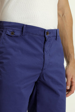  Koyu Lacivert 6 Drop Regular Fit Standart Kesim Pamuklu Bermuda Şort