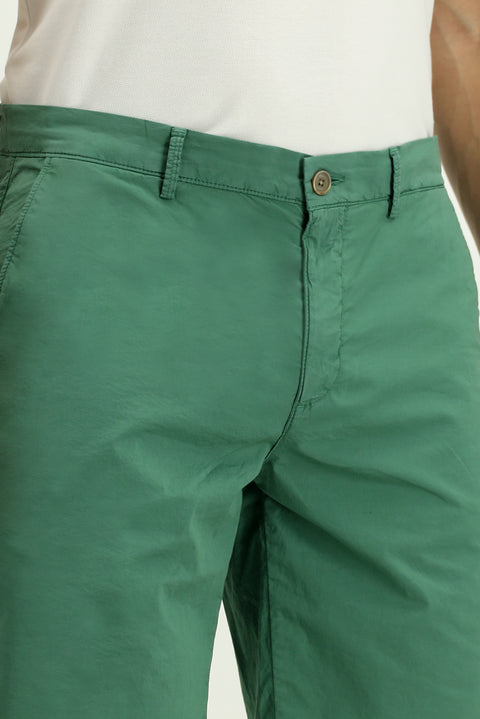 Petrol Yeşili 6 Drop Regular Fit Standart Kesim Pamuklu Bermuda Şort