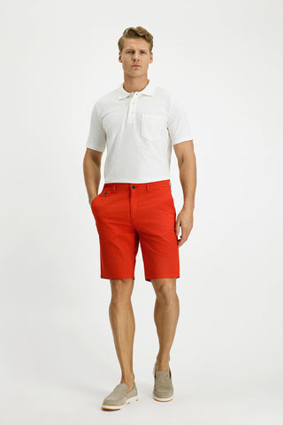  Mercan K?rm?z? 6 Drop Regular Fit Standart Kesim Pamuklu Bermuda ?ort-Ki??l?