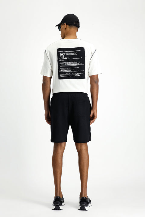 Siyah Pamuklu Spor Sweat Şort