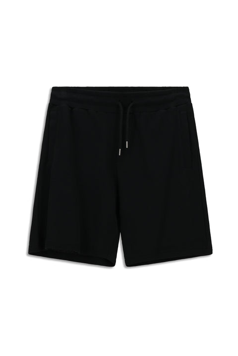 Siyah Pamuklu Spor Sweat Şort