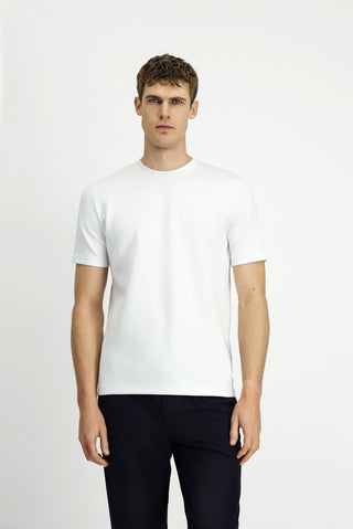  Kırık Beyaz Bisiklet Yaka Regular Fit Baskılı Tişört