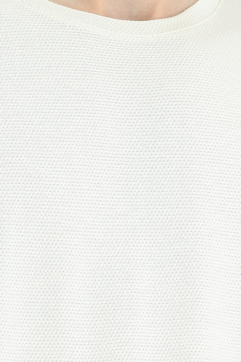 Taş Bisiklet Yaka Oversize Desenli Modal Karışımlı Tişört