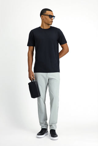  Siyah Techno-Line Bisiklet Yaka Slim Fit Dar Kesim Baskılı Likralı Süprem Tişört