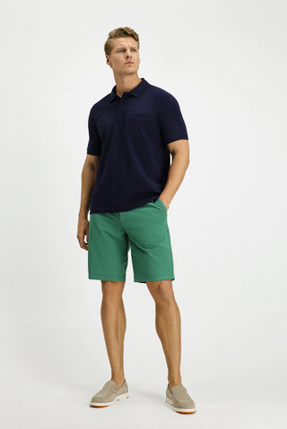  Koyu Lacivert Regular Fit Pamuk Cepli Polo Yaka Tişört