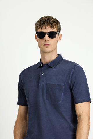  Koyu Lacivert Regular Fit Pamuk Cepli Polo Yaka Tişört
