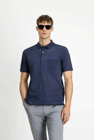  Koyu Lacivert Regular Fit Pamuk Cepli Polo Yaka Tişört