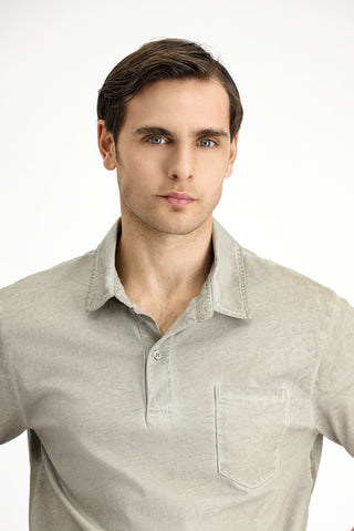  Küf Yeşili Regular Fit Pamuk Cepli Polo Yaka Tişört