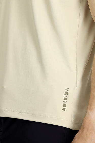 Açık Bej Techno-Line Regular Fit Likralı Baskılı Polo Yaka Tişört