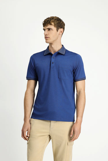  İndigo Regular Fit Pamuklu Desenli Cepli Polo Yaka Tişört