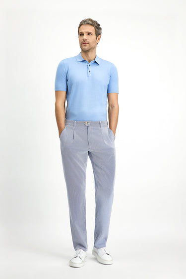  Mavi Regular Fit Pamuklu Polo Yaka Triko Tişört