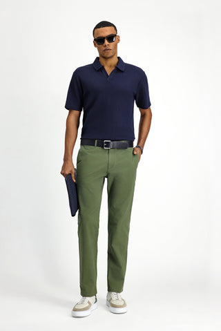  Koyu Lacivert Regular Fit Pamuklu Polo Yaka Tişört