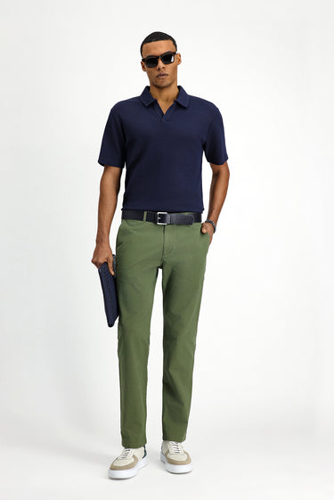  Koyu Lacivert Regular Fit Pamuklu Polo Yaka Tişört