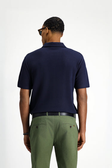  Koyu Lacivert Regular Fit Pamuklu Polo Yaka Tişört