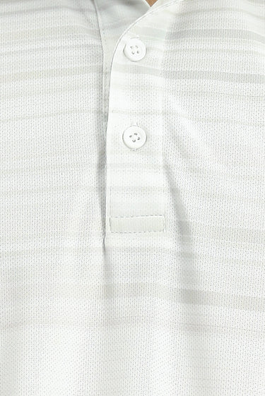 Kırık Beyaz Regular Fit Baskılı Polo Yaka Tişört