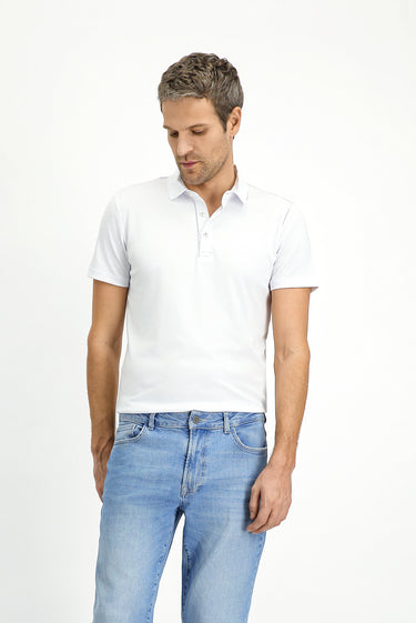  Beyaz Slim Fit Dar Kesim Pamuklu Polo Yaka Tişört
