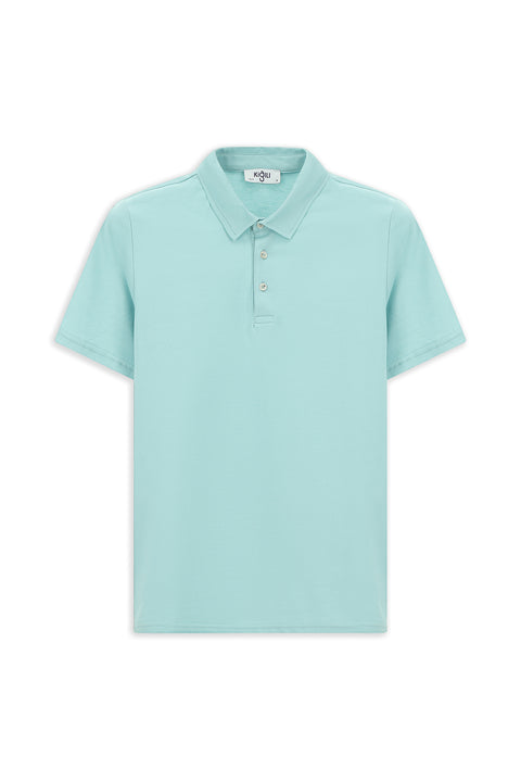 Mint Yeşili Slim Fit Dar Kesim Pamuklu Polo Yaka Tişört