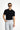 Siyah Slim Fit Dar Kesim Pamuk Polo Yaka Triko Tişört