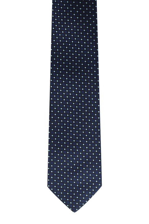 Lacivert Mikro Desenli Kravat