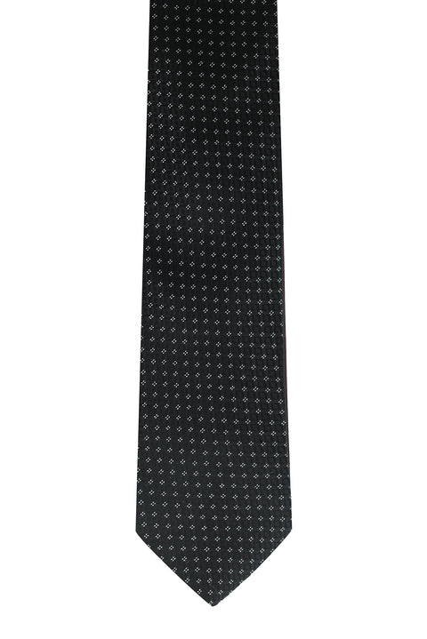 Siyah Mikro Desenli Kravat