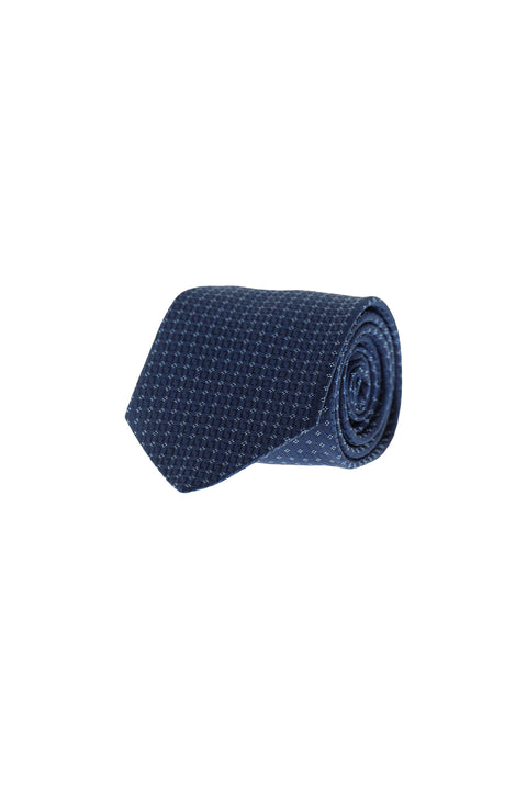 Navy Blue Micro-Patterned Tie