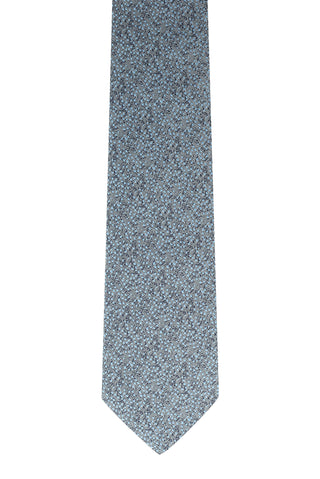  Orta Gri Mikro Desenli Kravat